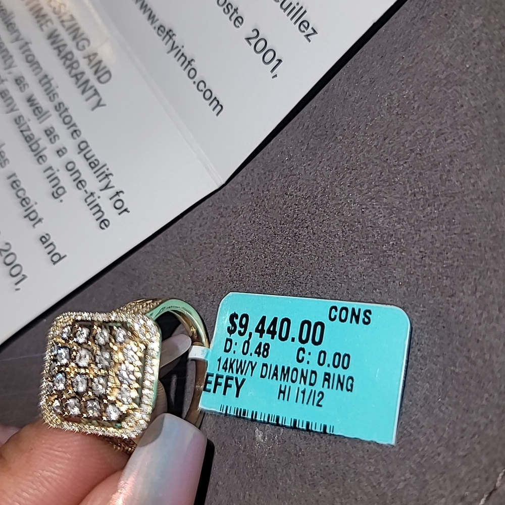 Effy Gold Diamond Cluster Ring